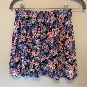 Floral mini skirt